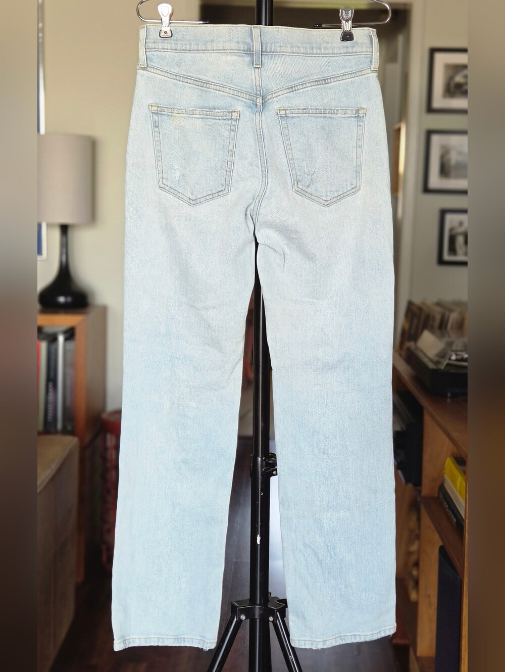 AYR The Sugar Straight Leg Light Wash Distressed Jeans - Picture 5 of 12